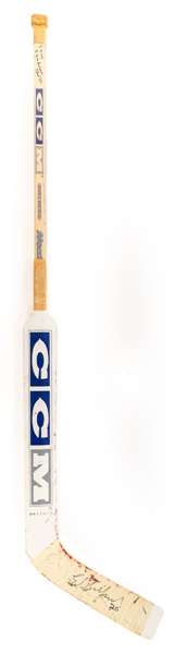 Ed Belfours 2003-04 Toronto Maple Leafs Signed CCM Heaton 10 Game-Used Stick From His Personal Collection with His Signed LOA - Attributed to his 72nd Shutout on March 9th, 2004 vs Florida!