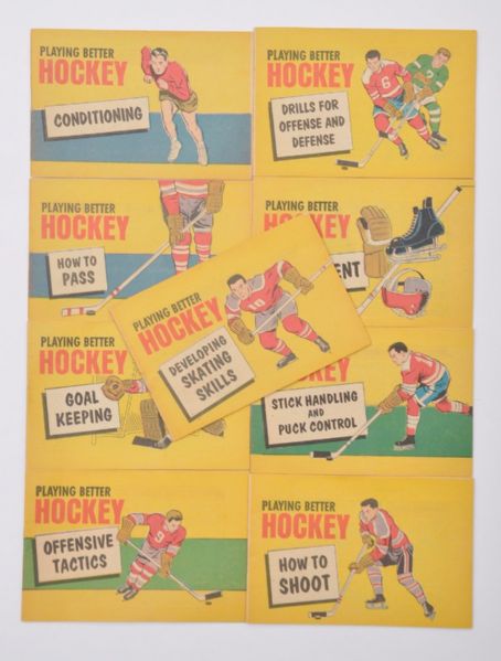 Scarce 1965-66 Hood Ice Cream "Playing Better Hockey" Booklet Set of 12