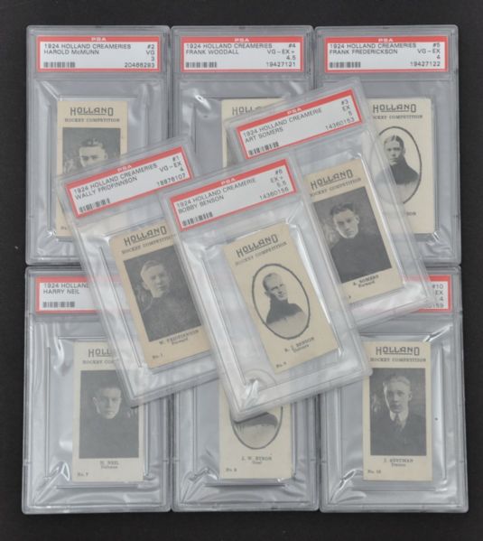 1924-25 Holland Creameries PSA-Graded Near Complete Hockey Card Set (9/10)