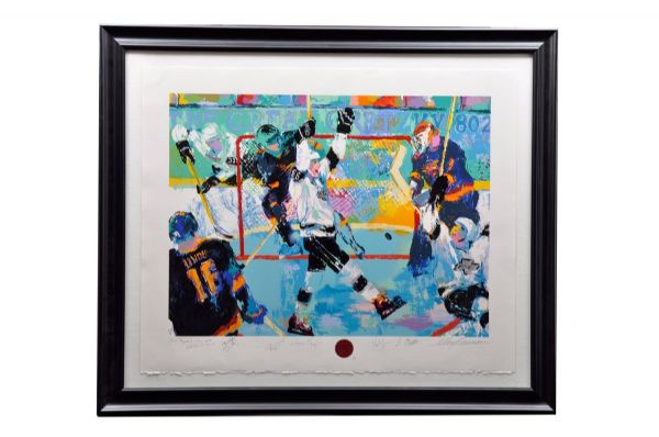 LeRoy Neimans 1994 "Gretzkys Goal" Limited-Edition Framed Multi-Signed Serigraph #1/4 from Kirk McLeans Collection (44" x 52")