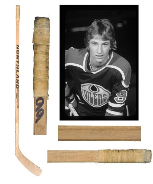 Wayne Gretzkys 1978-79 Edmonton Oilers Northland Game-Used WHA Rookie Season Stick with LOA
