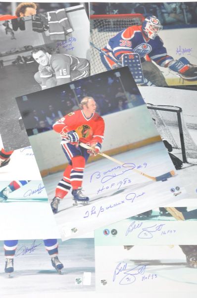 Hockey HOFers and Stars Signed 16" x 20" Photo Collection of 17 with COAs