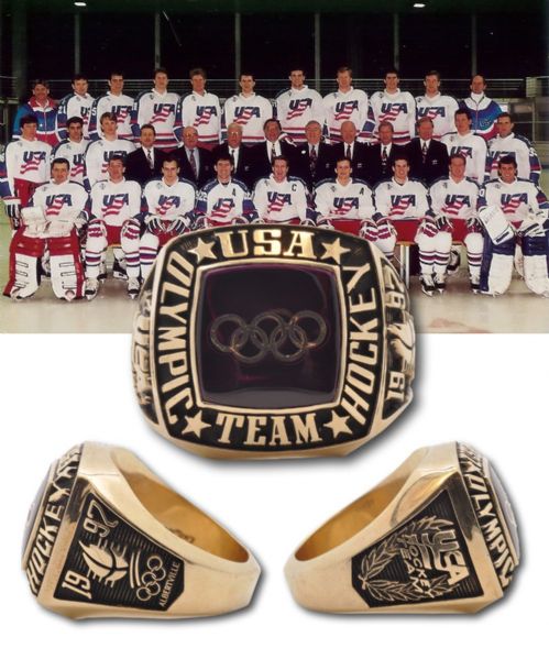 Team USA Hockey Team 1992 Albertville Olympics 10K Gold Ring