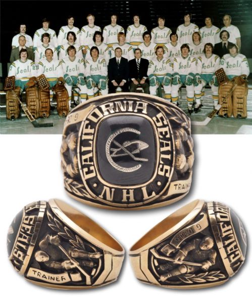 Gerry Deans Mid-1970s California Seals 10K Gold Team Ring