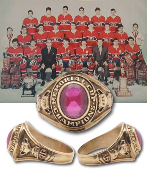Bob Guindons 1969-70 Montreal Jr. Canadiens Memorial Cup Championship 10K Gold Ring