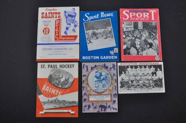 1932-1999 NHL and WHA Hockey Program Collection of 35