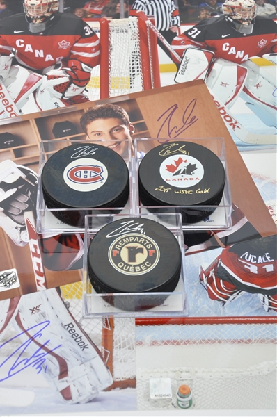 Zach Fucale Signed Photo, Puck and Jersey Collection of 14 with COAs