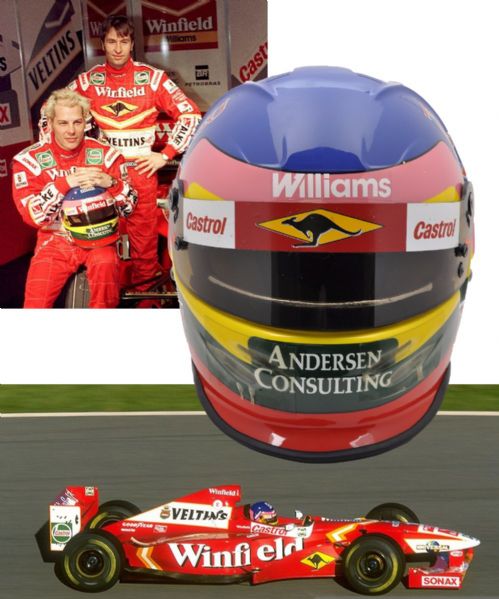 Jacques Villeneuve’s 1998 F1 Winfield Williams Bell Test and Display Helmet – Photo-Matched!