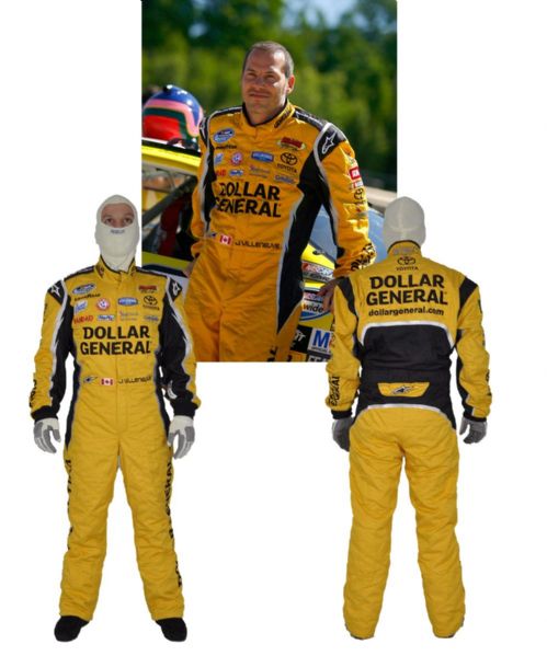 Jacques Villeneuve’s 2010 NASCAR Braun Racing Toyota Race-Worn Suit <br>- Photo Matched!