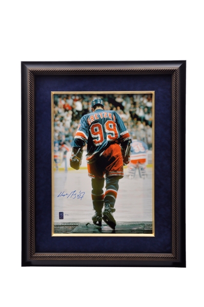 Wayne Gretzky New York Rangers 1999 "Stepping Onto The Ice" Signed Limited-Edition Framed Print On Canvas AP #2/10 with WGA COA (28" x 34 1/2")