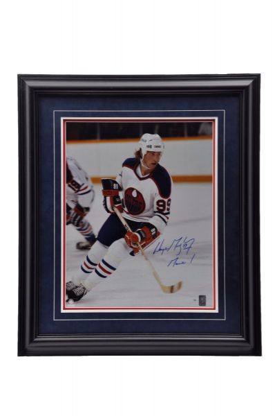 Wayne Gretzky Edmonton Oilers Signed "Game 1" Limited-Edition Framed Photo #1/99 from WGA (25 1/2" x 30")