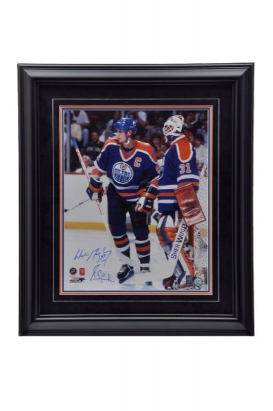 Wayne Gretzky and Grant Fuhr Dual-Signed Edmonton Oilers Limited-Edition Framed Photo with WGA COA #1/99 (25 1/2" x 29 1/2")