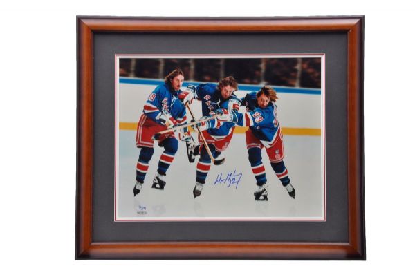 Wayne Gretzky Signed New York Rangers "Triple Exposure" Limited-Edition Framed Photo #156/199 with UDA COA (23" x 27")