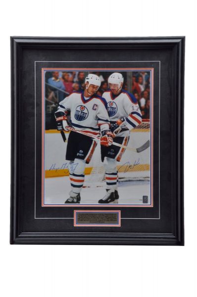 Wayne Gretzky and Jari Kurri Dual-Signed Edmonton Oilers Framed Limited-Edition Photo #5/199 with WGA COA (25 1/2" x 30 1/2")