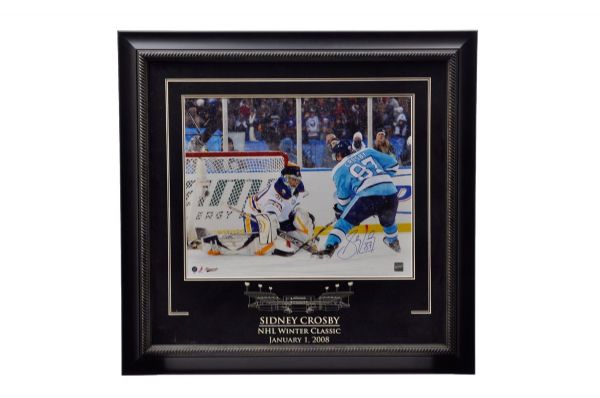 Sidney Crosby Signed Pittsburgh Penguins Winter Classic Framed Photo (30 " x 31")