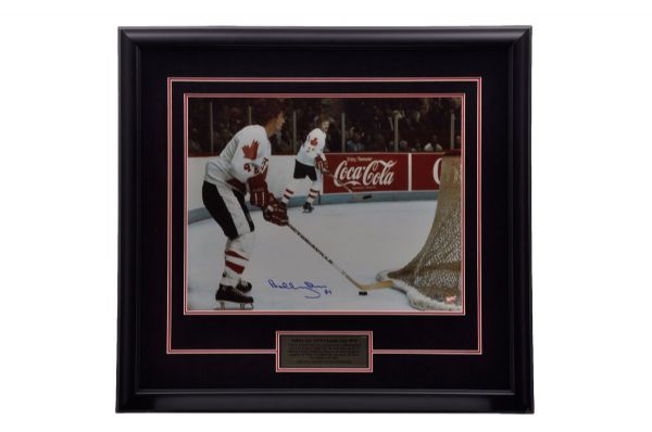 Bobby Orr Signed 1976 Canada Cup Team Canada Limited-Edition Framed Photo #103/176 with COA (27 1/2" x 29 1/2")
