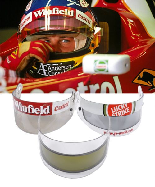 Jacques Villeneuve’s 1998-02 F1 Race-Worn Visor Collection of 3