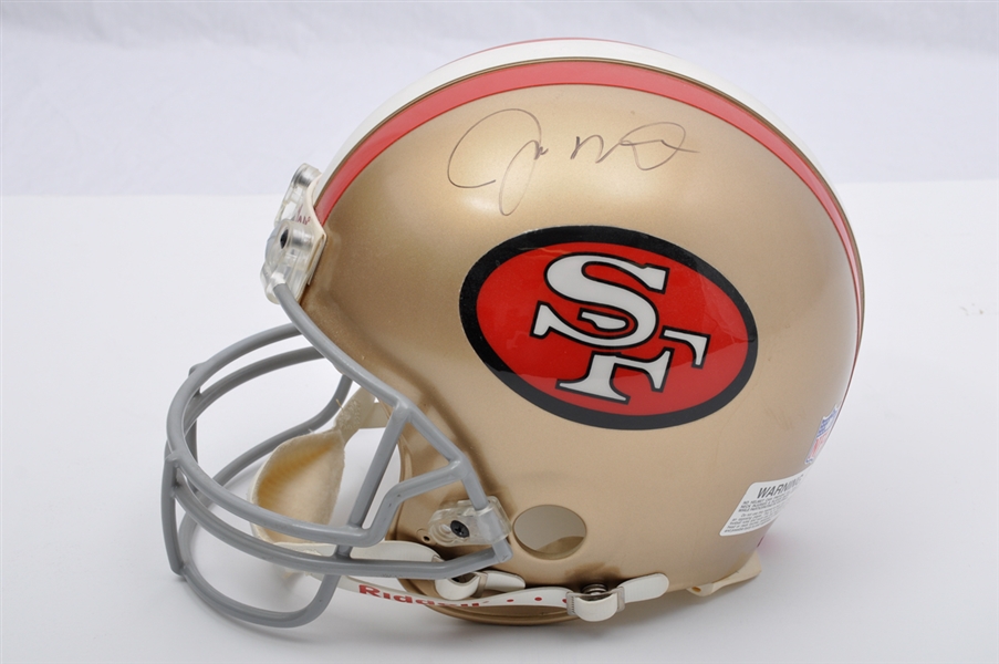 Joe Montana Signed San Francisco 49ers Riddell Full Size Helmet with JSA LOA