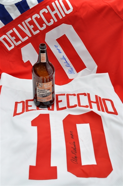 Alex Delvecchios Signed Detroit Red Wings and NHL All-Star Jerseys with His Signed LOA