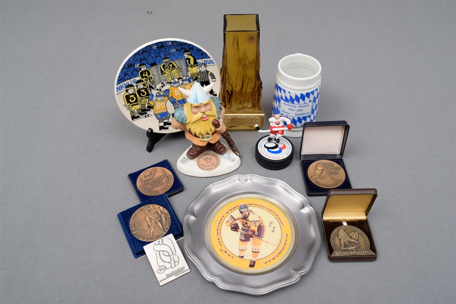 1980s and 1990s World Hockey Championships Memorabilia Collection with Participation Medals and More