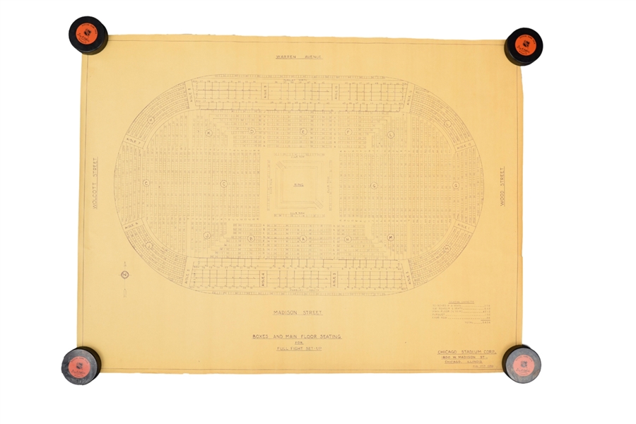 Original 1950 Chicago Stadium Blueprint