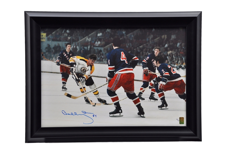 Bobby Orr Signed Boston Bruins Limited-Edition Framed Print on Canvas #20/44 with WGA COA (21" x 29")