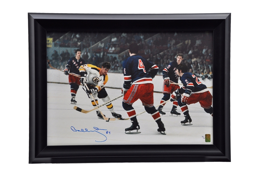 Bobby Orr Signed Boston Bruins Limited-Edition Framed Print on Canvas #20/44 with WGA COA (21" x 29")