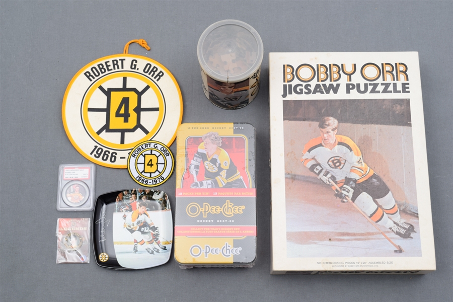Bobby Orr Boston Bruins Vintage Memorabilia Collection of 8 
