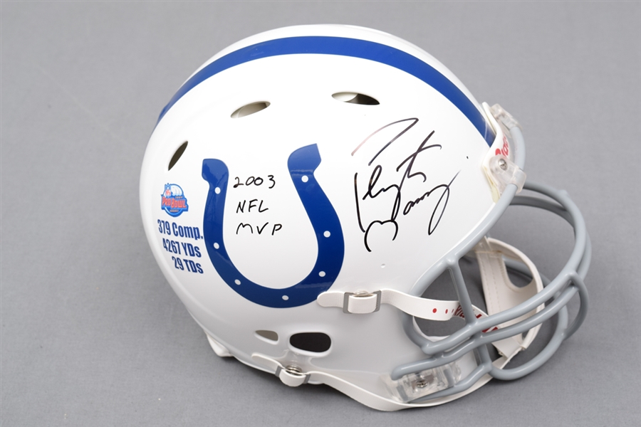 Peyton Manning Signed Limited-Edition Indianapolis Colts Full-Size Riddell Helmet #1/18 from Mounted Memories