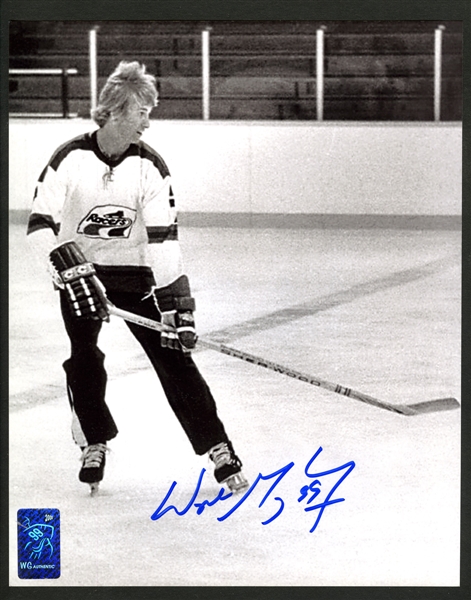 Wayne Gretzky Signed Edmonton Oilers and Indianapolis Racers Photos (2)