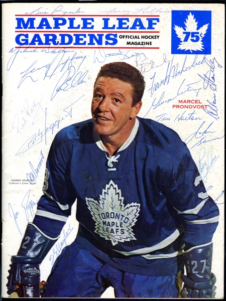 Toronto Maple Leafs 1966-67 Stanley Cup Champions Team-Signed Program by 18 with 8 HOFers Including Horton with LOA
