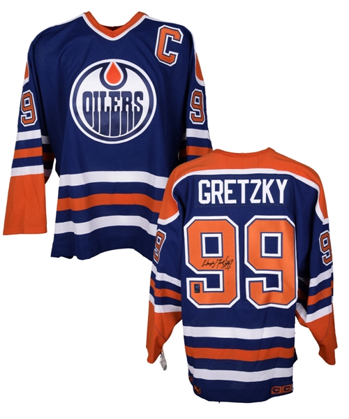 Wayne Gretzky Signed Edmonton Oilers Captains Jersey with WGA COA