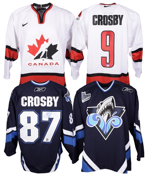 Sidney Crosby Signed Team Canada and Rimouski Oceanic Jerseys with COAs