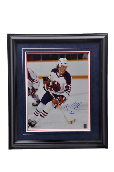 Wayne Gretzky Signed Edmonton Oilers "Game 1" Limited-Edition Framed Photo #4/99 from WGA (26" x 30")