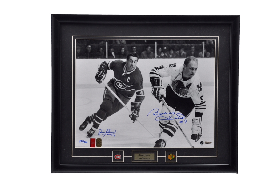 Jean Beliveau and Bobby Hull Dual-Signed Limited-Edition Framed Photo Collection of 2 (22" x 26")