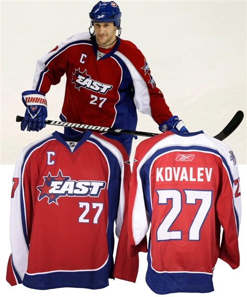 Alexei Kovalevs 2009 NHL All-Star Game Eastern Conference Signed Game-Worn Captains Jersey with LOA