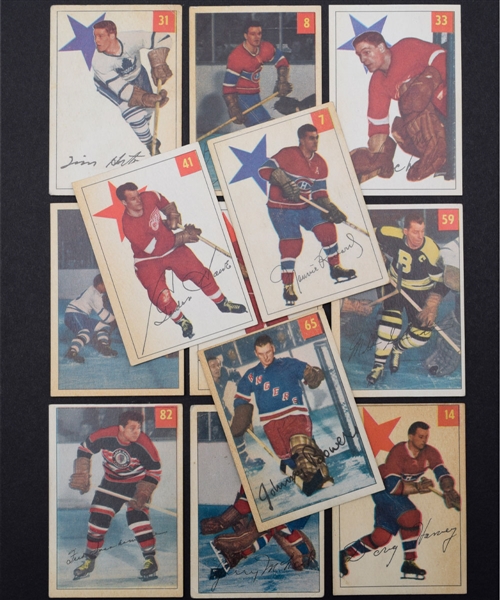 1954-55 Parkhurst Hockey Near Complete Set (99/100) with Album