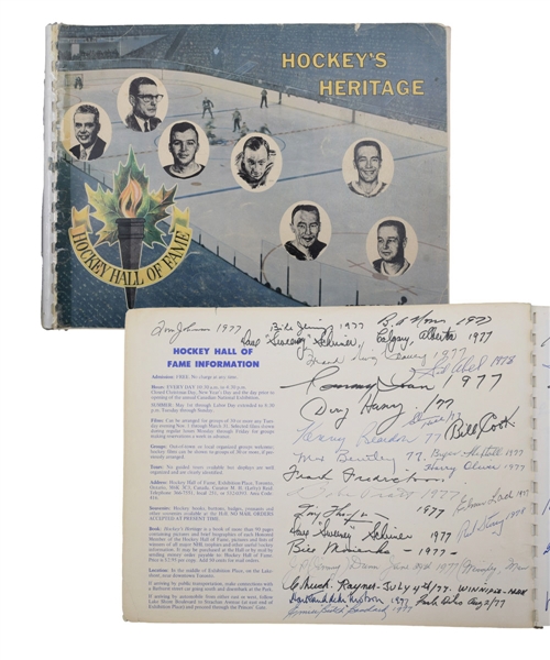 Hockey Hall of Fame Book Signed by 105 HOFers (155 Total Signatures) with over 60 Deceased HOFers Signatures