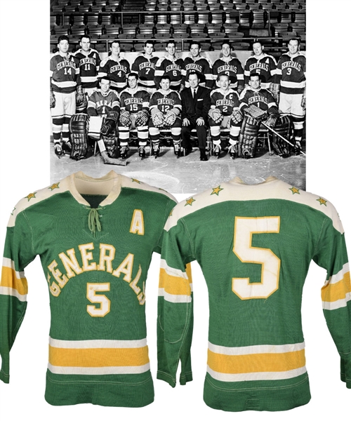 Pat Kellys Early-1960s EHL Greensboro Generals Game-Worn Alternate Captains Jersey
