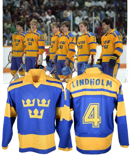 Jan Lindholms 1984 Canada Cup Team Sweden Game-Worn Jersey