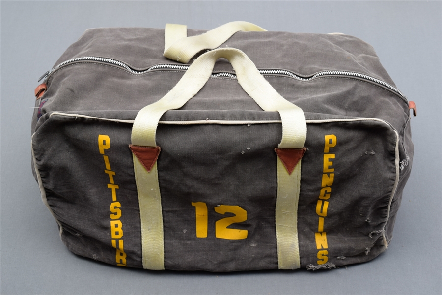 Vintage 1970s Pittsburgh Penguins #12 Equipment Bag