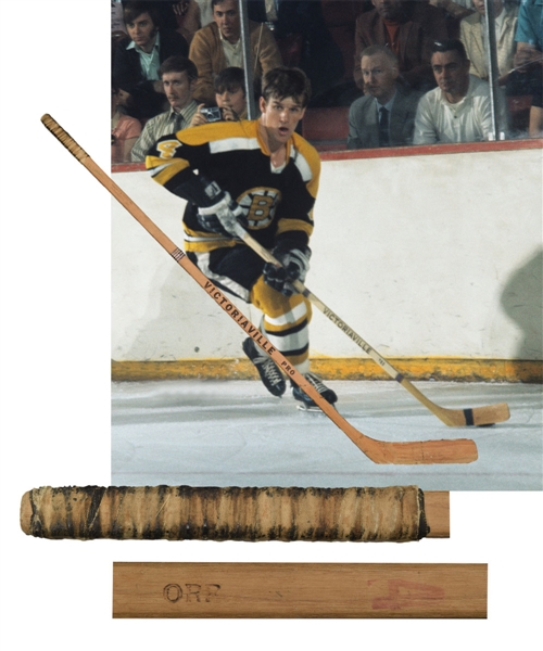 Bobby Orrs 1969-70 Boston Bruins Signed Victoriaville Pro Game-Used Stick - Stanley Cup Championship Season! 