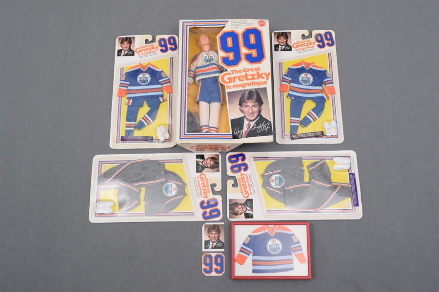 Wayne Gretzky 1983 Edmonton Oilers Mattel Doll and Accessories in Original Packaging