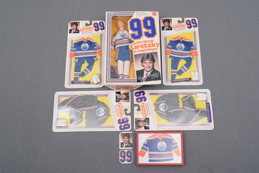 Wayne Gretzky 1983 Edmonton Oilers Mattel Doll and Accessories in Original Packaging