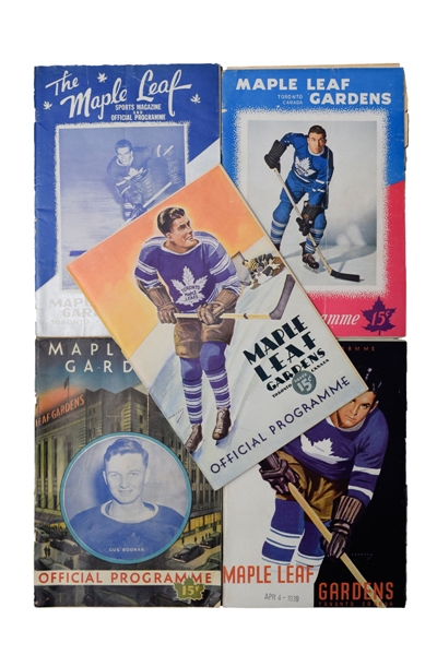 Maple Leaf Gardens / Toronto Maple Leafs 1938-49 Program Collection of 19