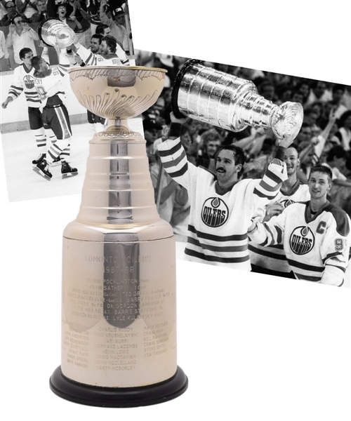 Barrie Staffords 1987-88 Edmonton Oilers Stanley Cup Championship Trophy (13")