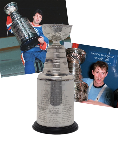 Barrie Staffords 1984-85 Edmonton Oilers Stanley Cup Championship Trophy (13")
