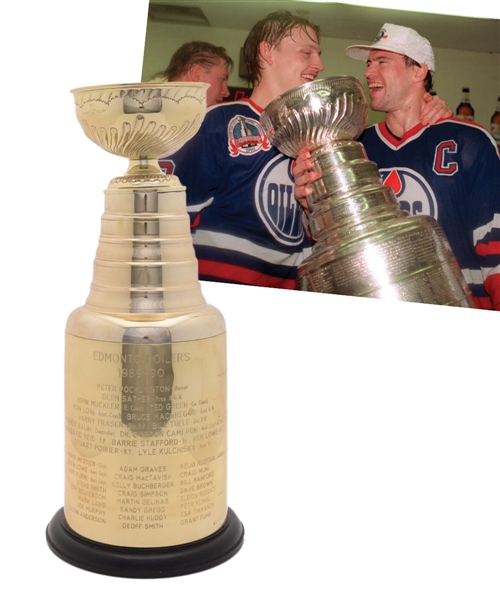 Barrie Staffords 1989-90 Edmonton Oilers Stanley Cup Championship Trophy (13")