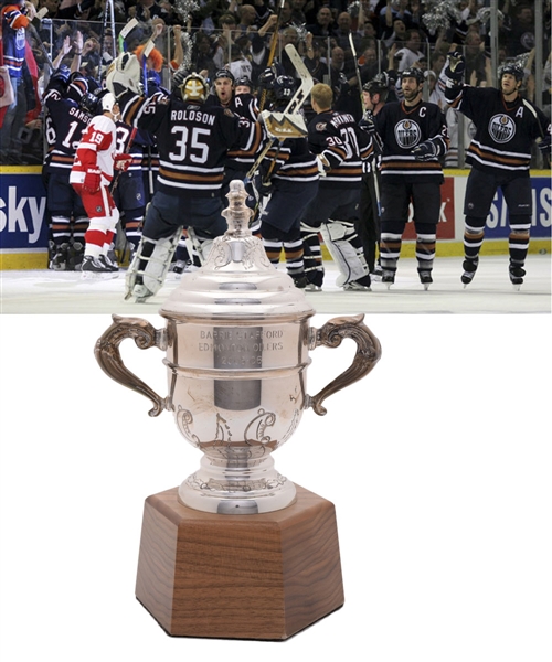 Barrie Staffords 2005-06 Edmonton Oilers Clarence Campbell Bowl Championship Trophy (11”)