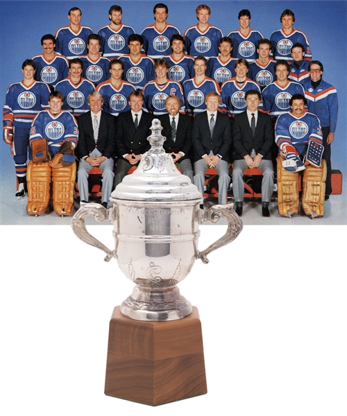 Barrie Staffords 1983-84 Edmonton Oilers Clarence Campbell Bowl Championship Trophy (11”)